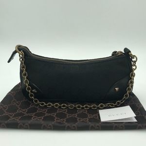 Authentic GUCCI Signature GG Nailhead Pochette